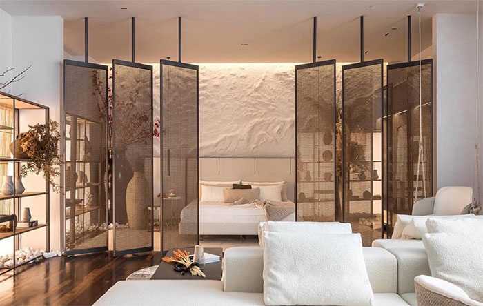 Minimalista Japonês: Simplicidade Zen com Painéis Vazados - inspiração 1