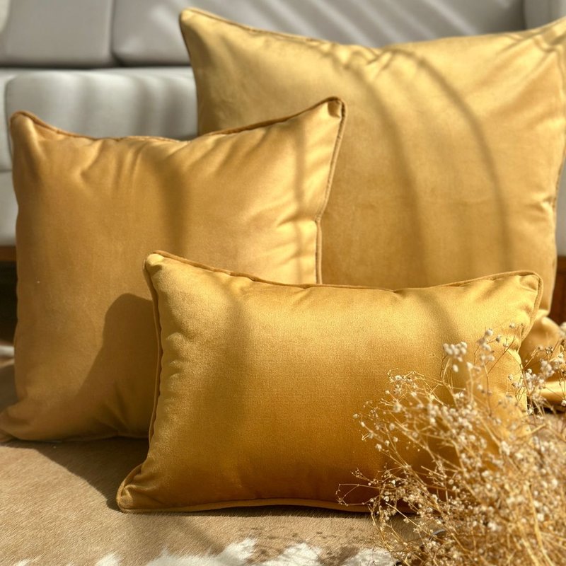 Como Criar um Jogo de Almofadas Harmonioso com Veludo - inspiração 2