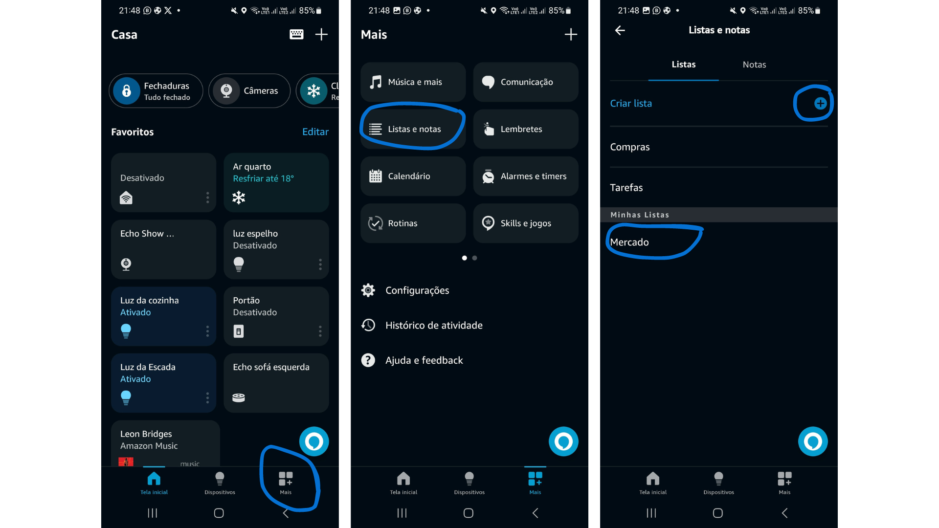 Primeiros passos: conectando a Alexa ao seu Wi-Fi - inspiração 1
