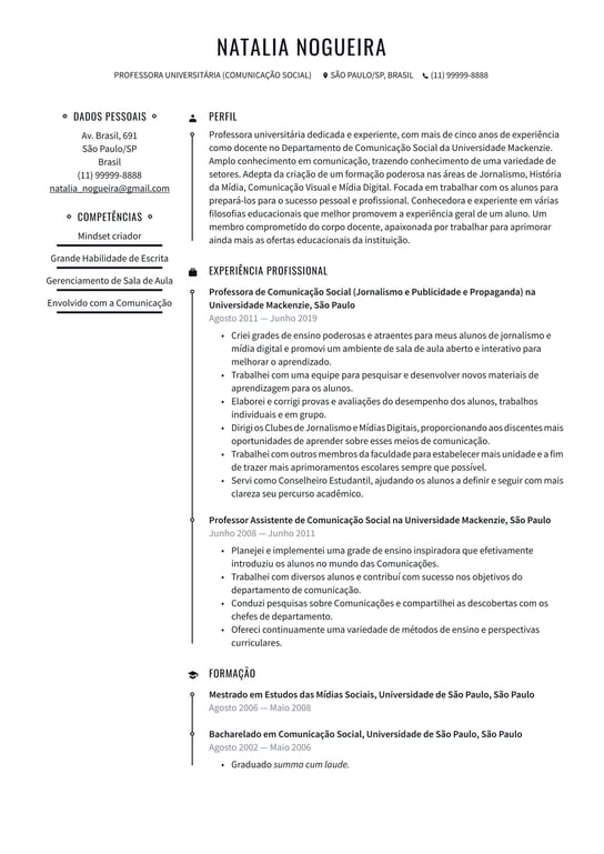 A Base Necessária: Formação Acadêmica e Titulação - inspiração 1