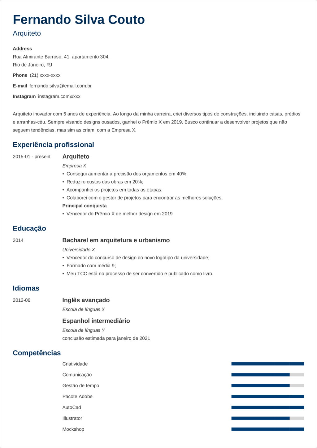 Cursos e certificações sem relação com a vaga - inspiração 2