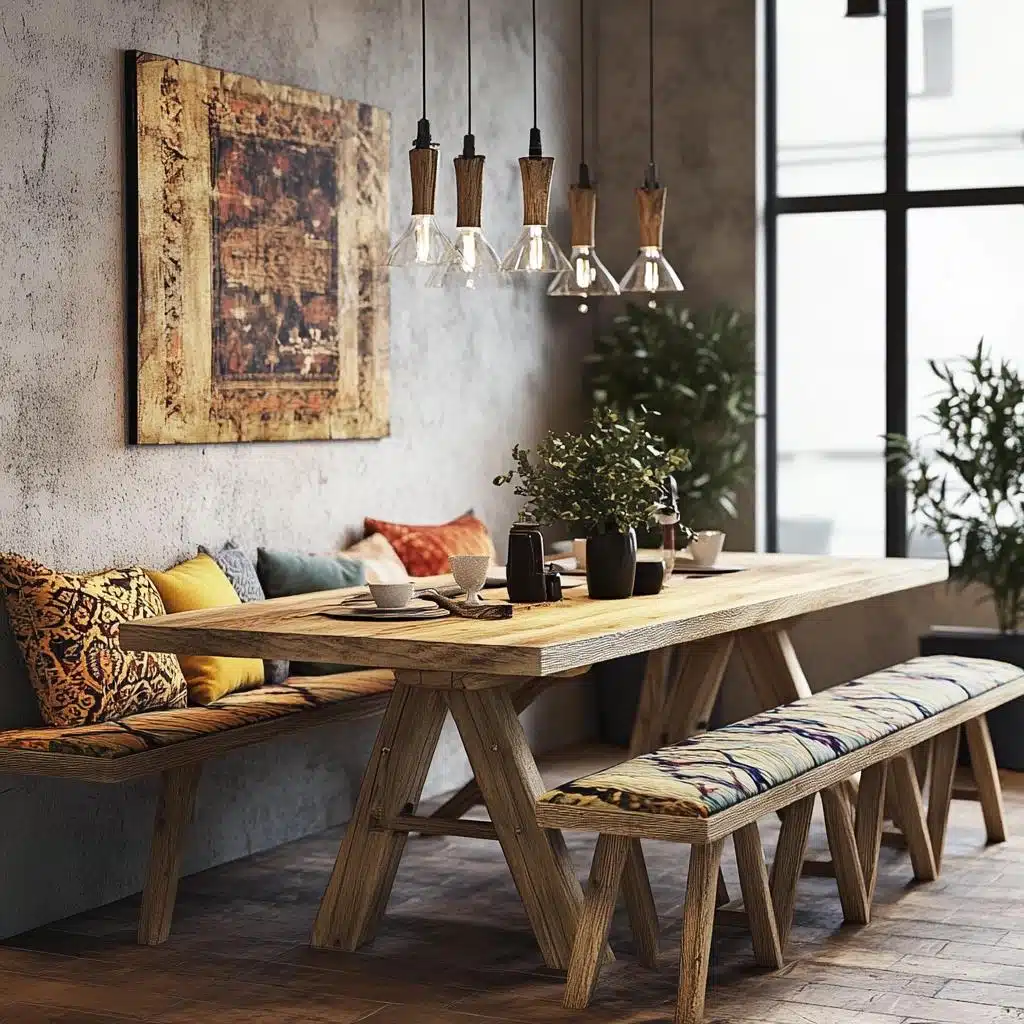 ideias de banco mesa para otimizar espaço pequeno