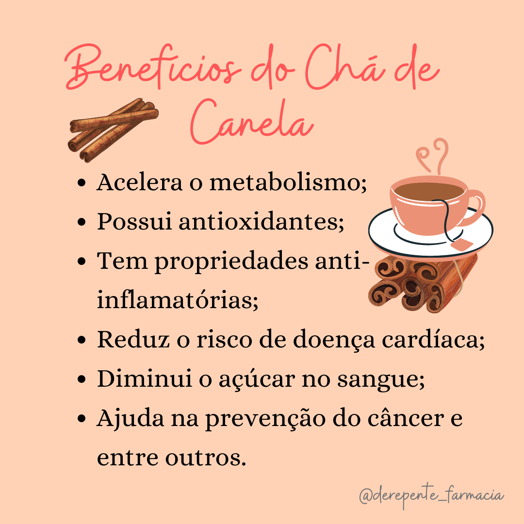 Benefícios do chá de canela