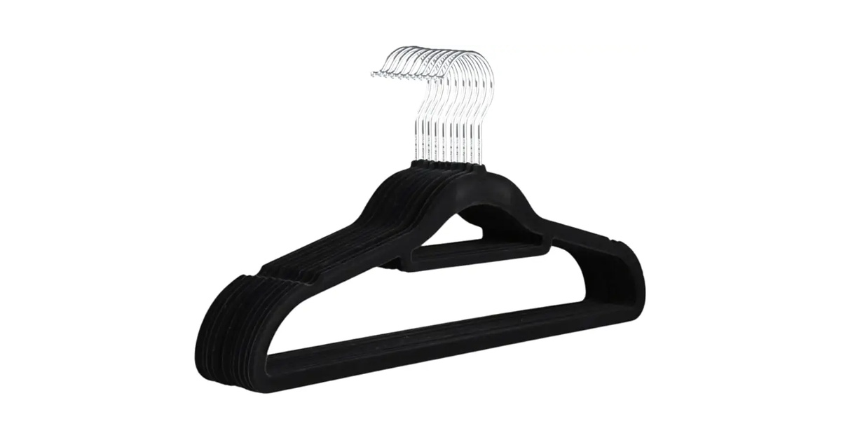 cabide de veludo que não escorrega