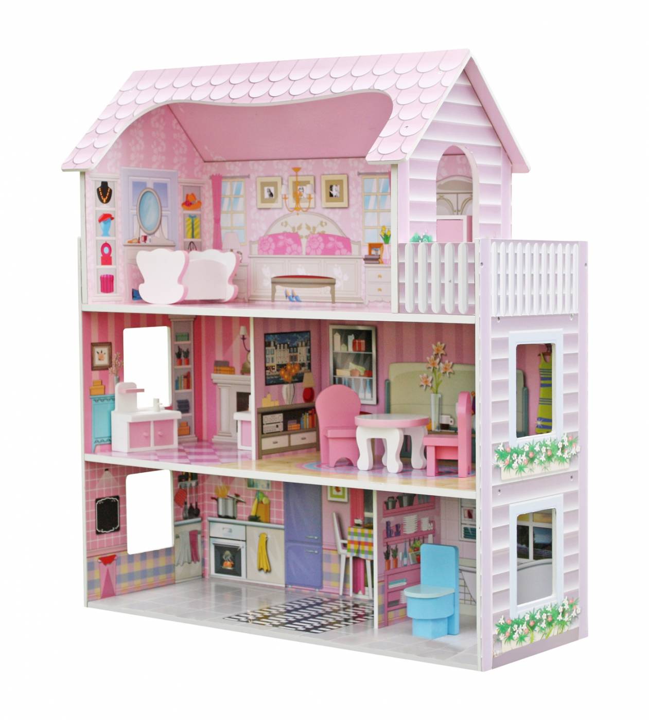 ideias de casinha de boneca para decorar quarto infantil