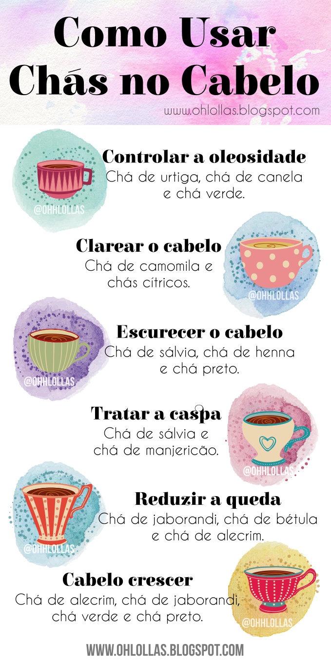 chá de erva cidreira no cabelo