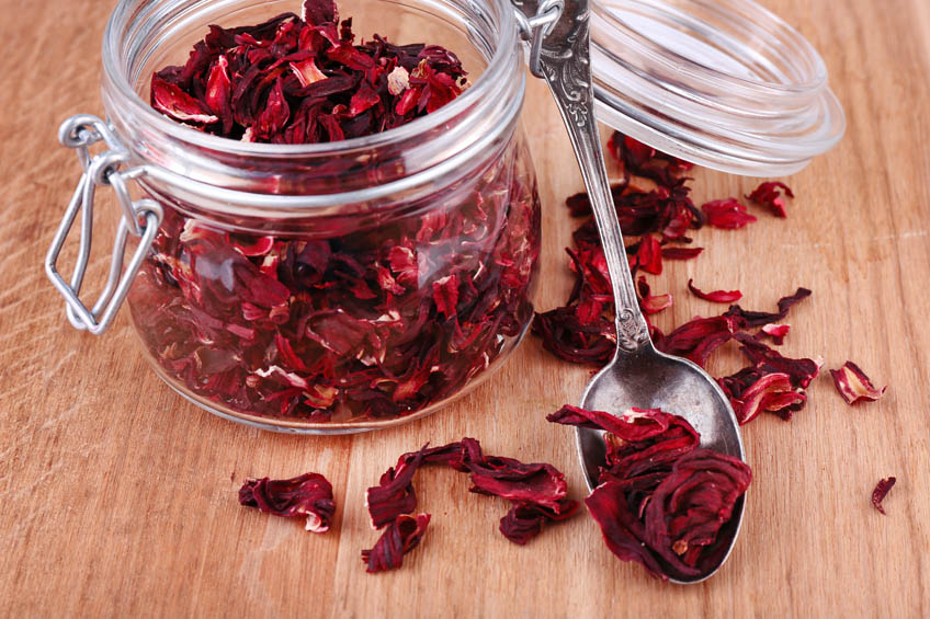 chá de hibisco em jejum