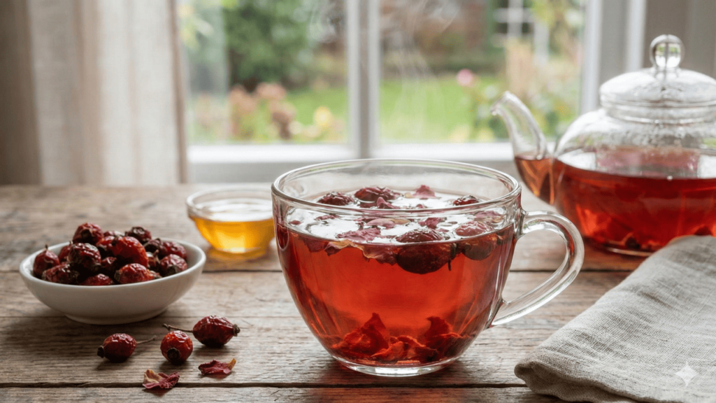 chá de rosa mosqueta