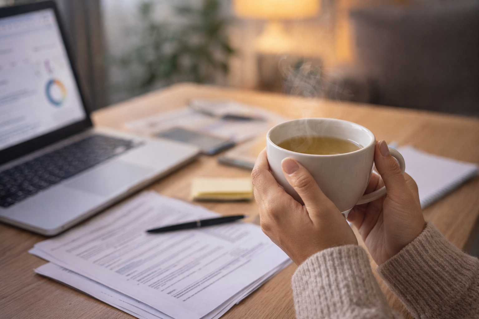 cha e a pausa no trabalho