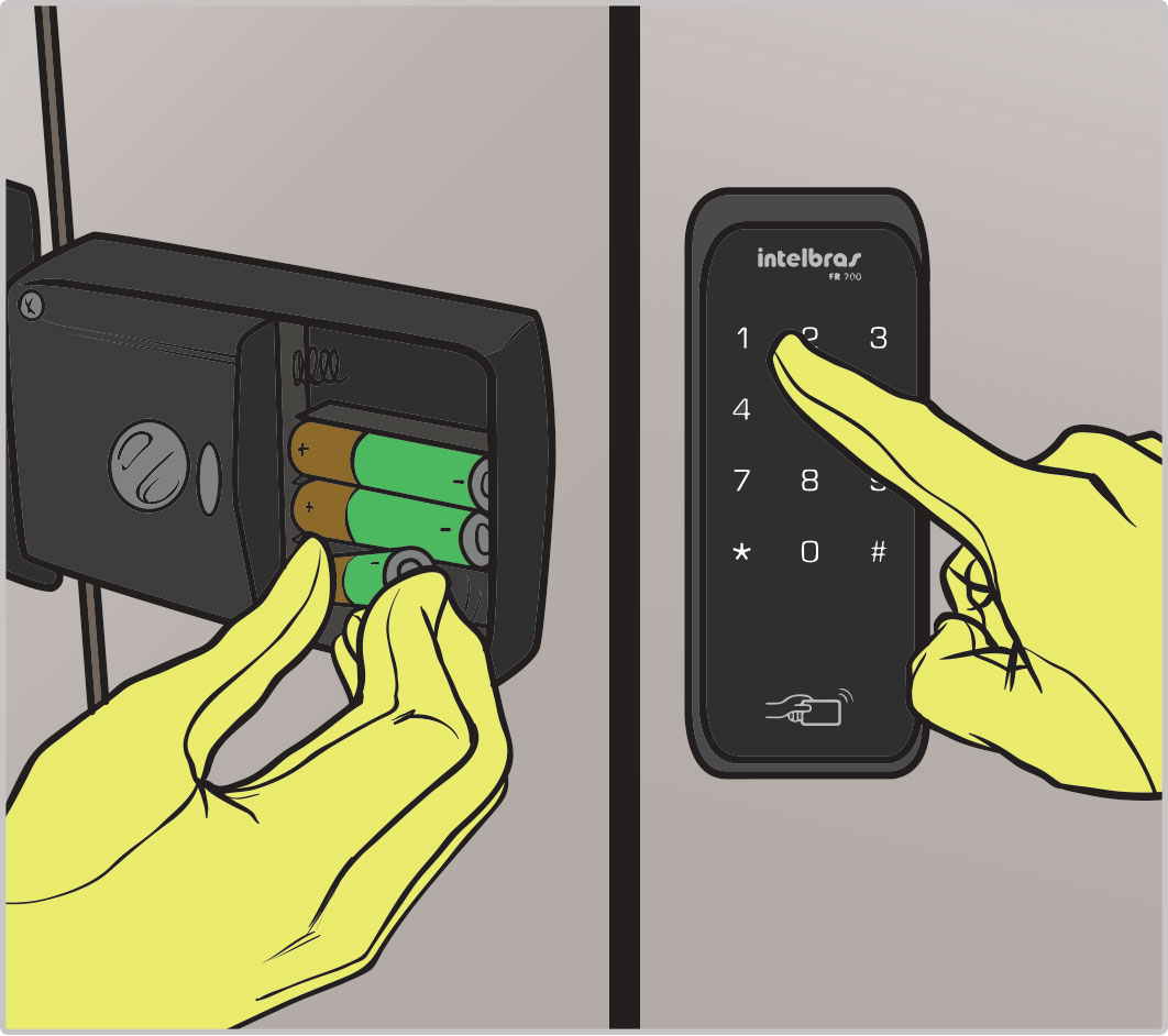como instalar fechadura eletrônica externa