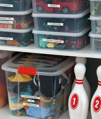 como organizar os brinquedos de montar