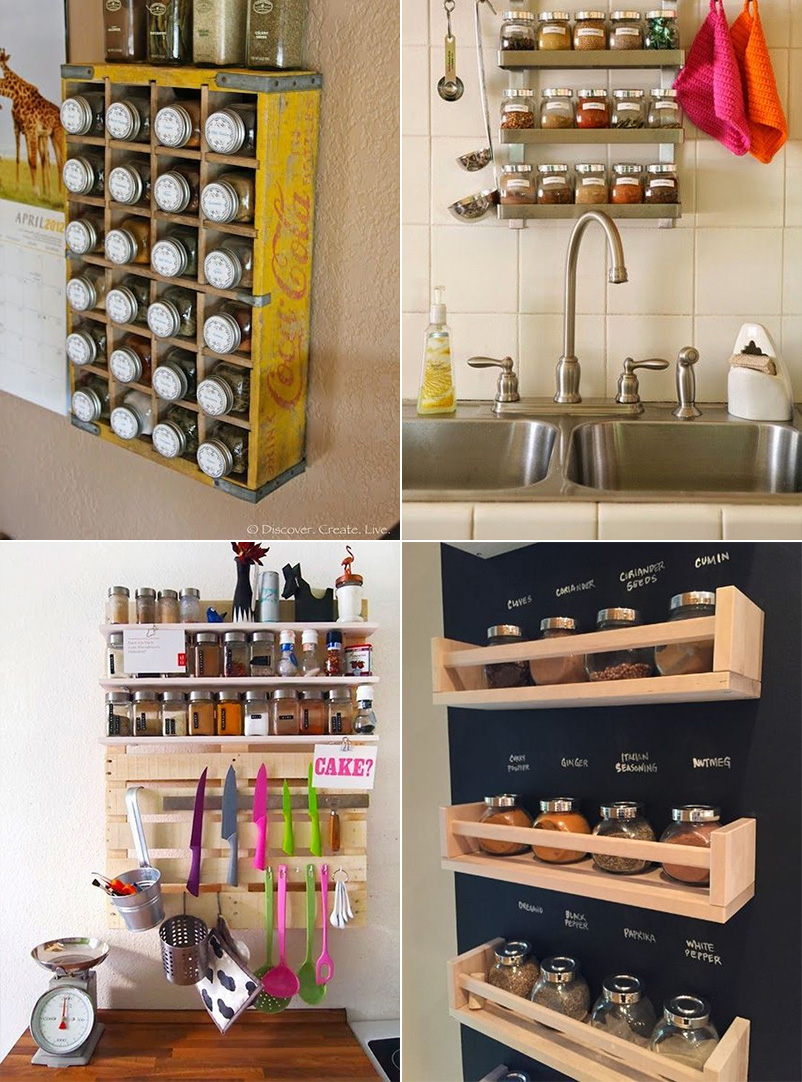 como organizar os potes de vidro na cozinha