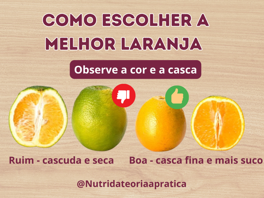 como saber se a laranja está madura