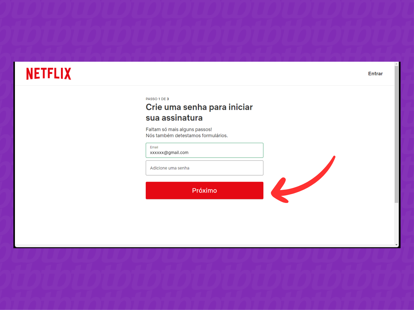erros comuns ao tentar criar conta netflix