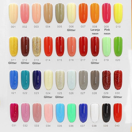 cores de esmalte