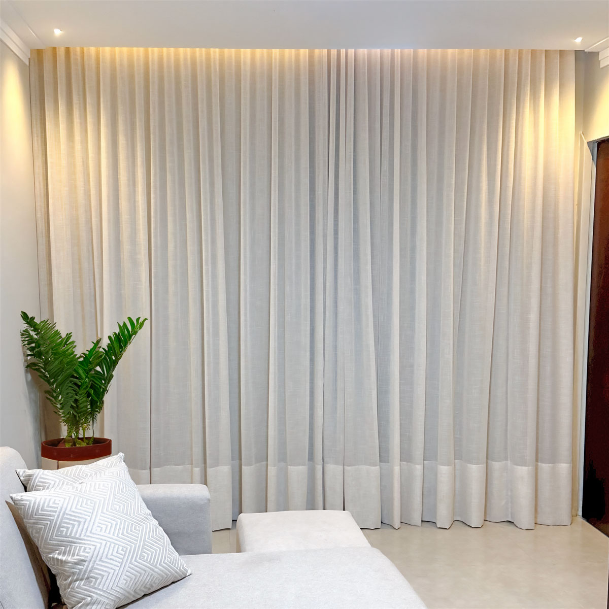 cortina de linho para sala