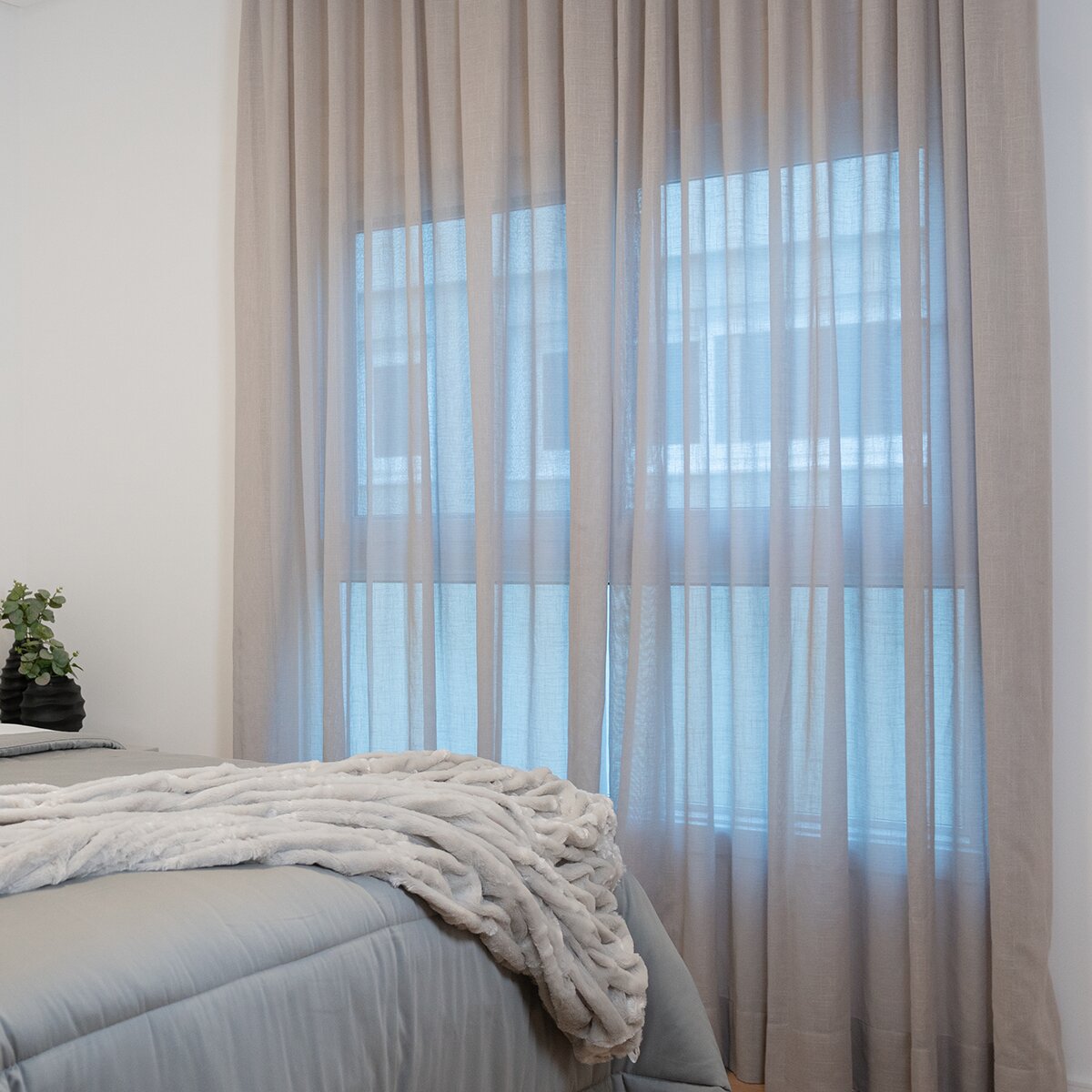 cortina de linho para sala