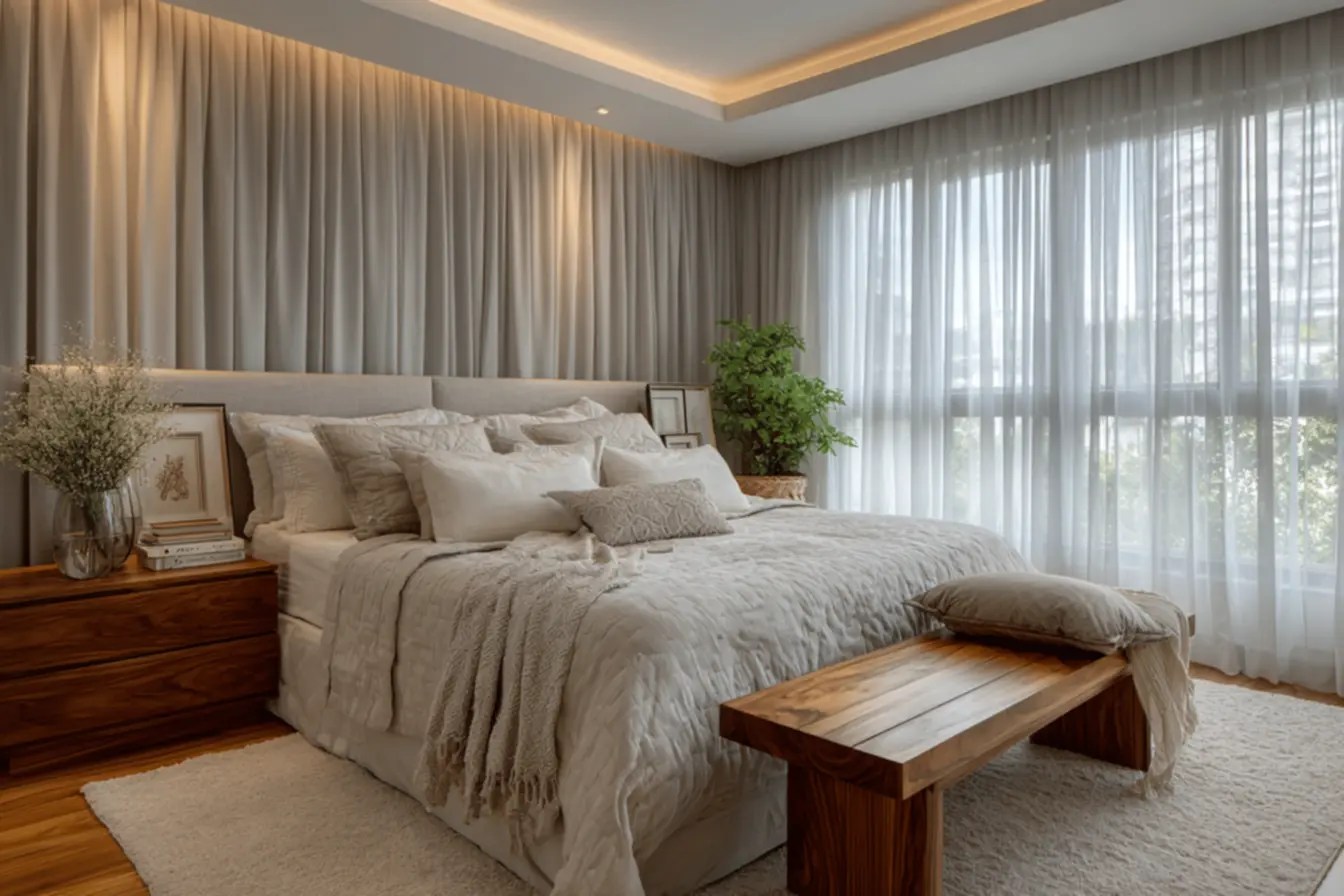 cortina de linho para sala