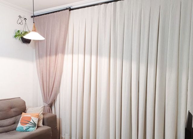 cortina de linho para sala