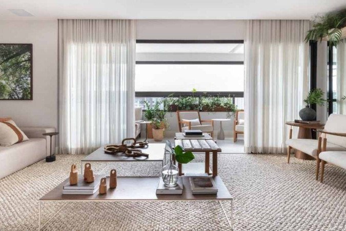 cortina de linho para sala