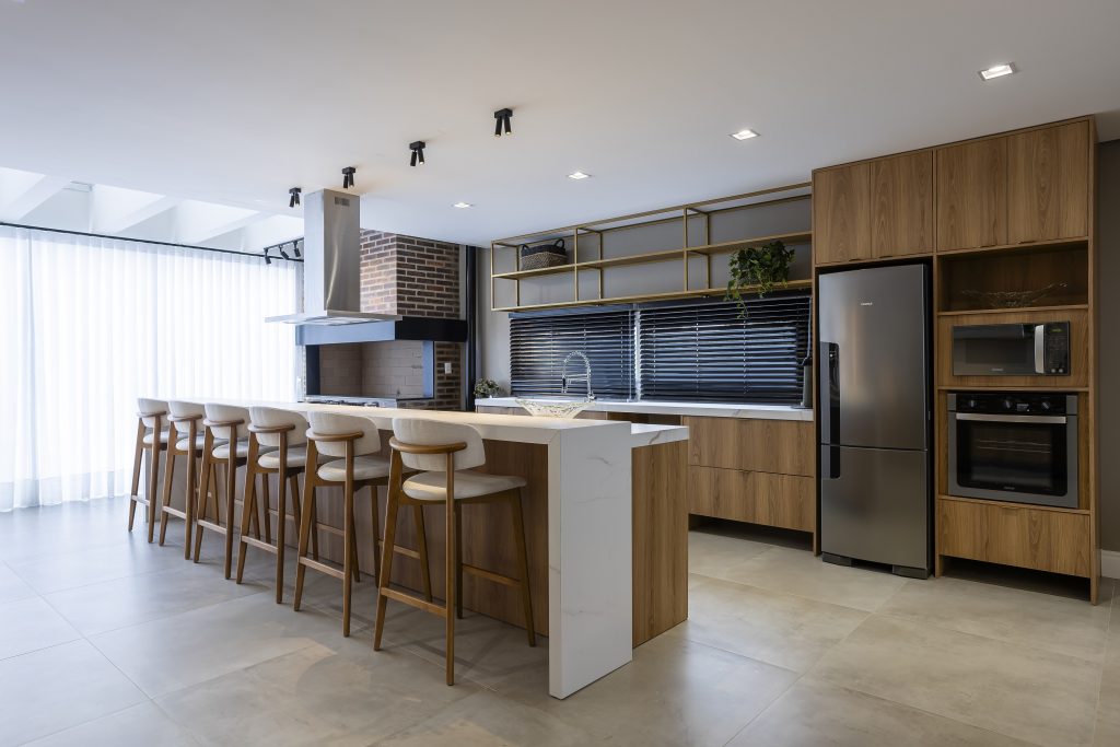 cozinha com torre quente