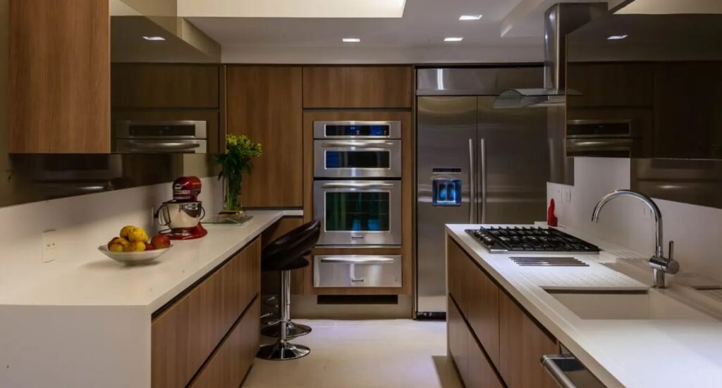 cozinha com torre quente