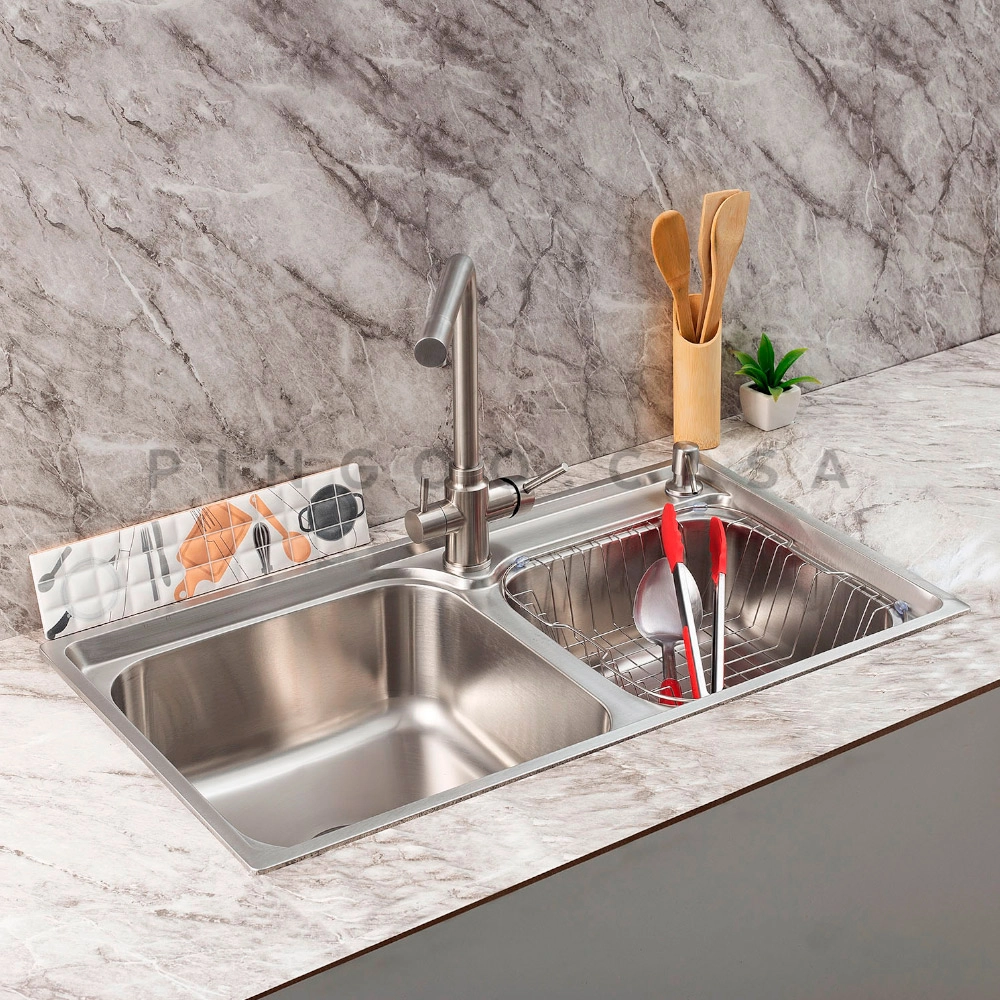 cuba de inox dupla para cozinha