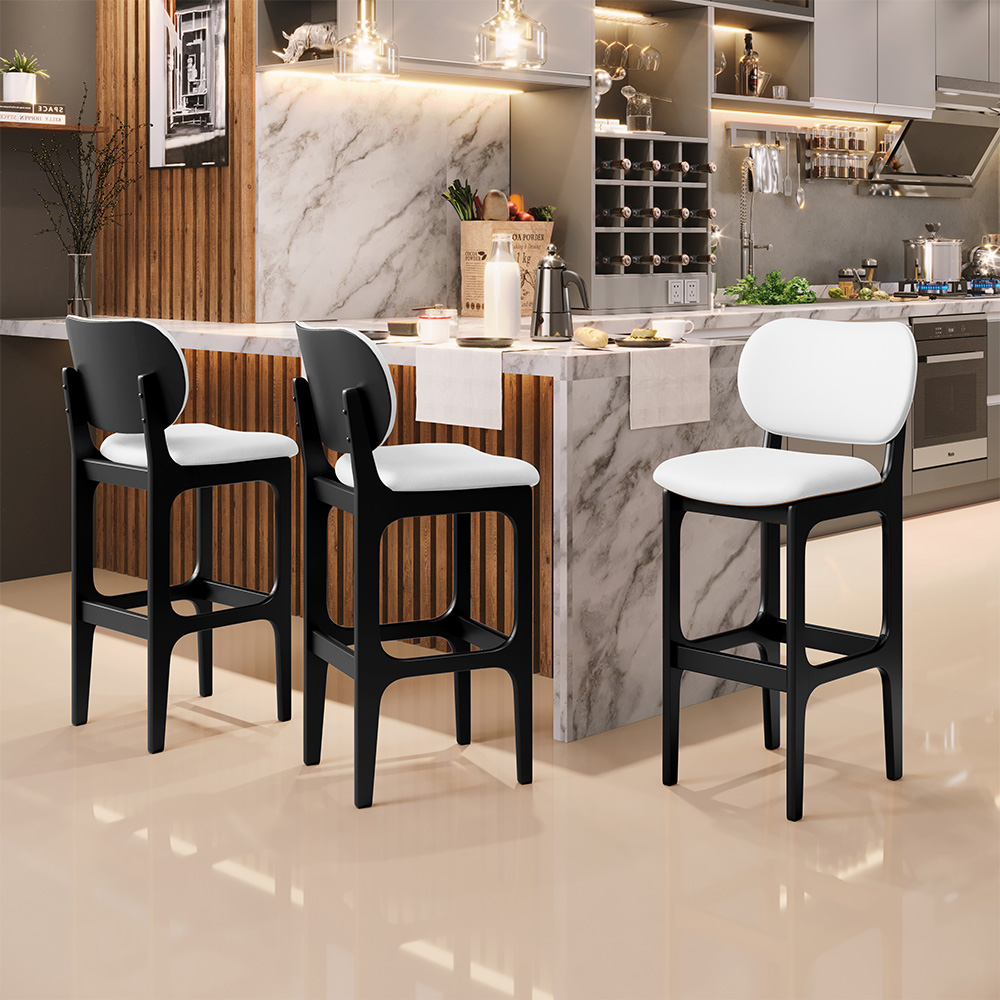 decoração de cozinha preta e branca