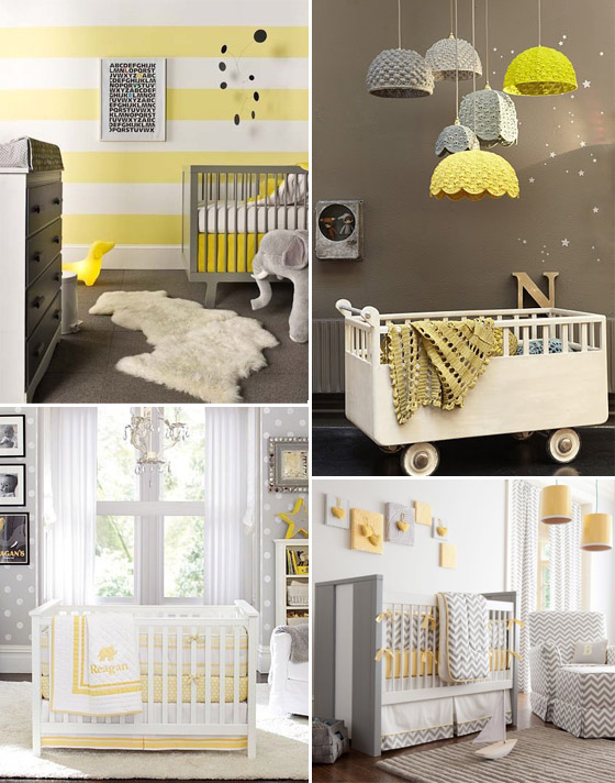 10 Temas Encantadores para Quarto de Bebê Cinza e Amarelo
