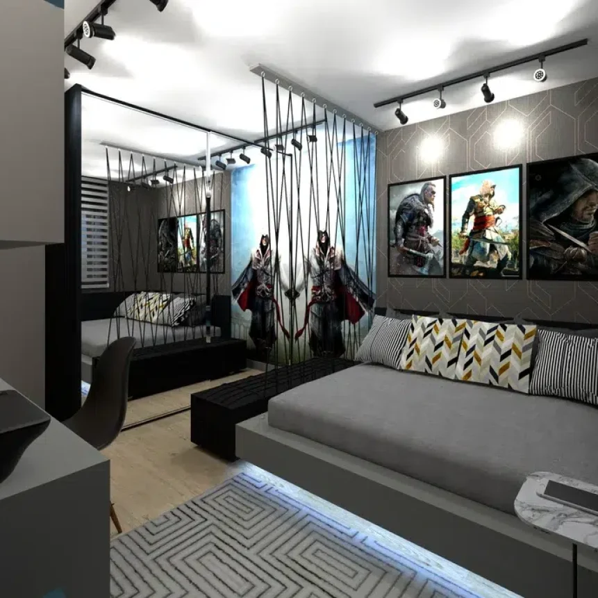 Guia Completo de Iluminação para Quartos Masculinos Modernos