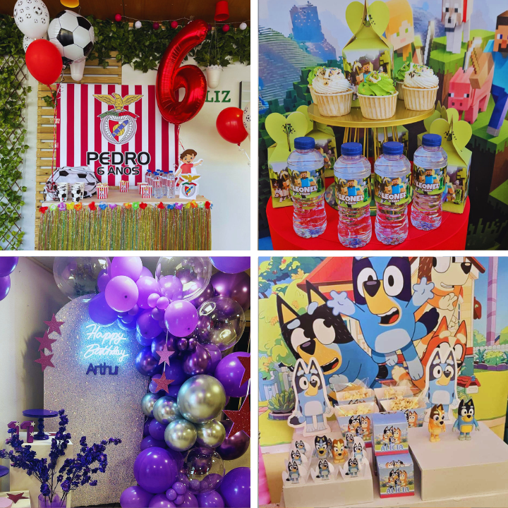 como fazer decoração de festa infantil com tema Minecraft