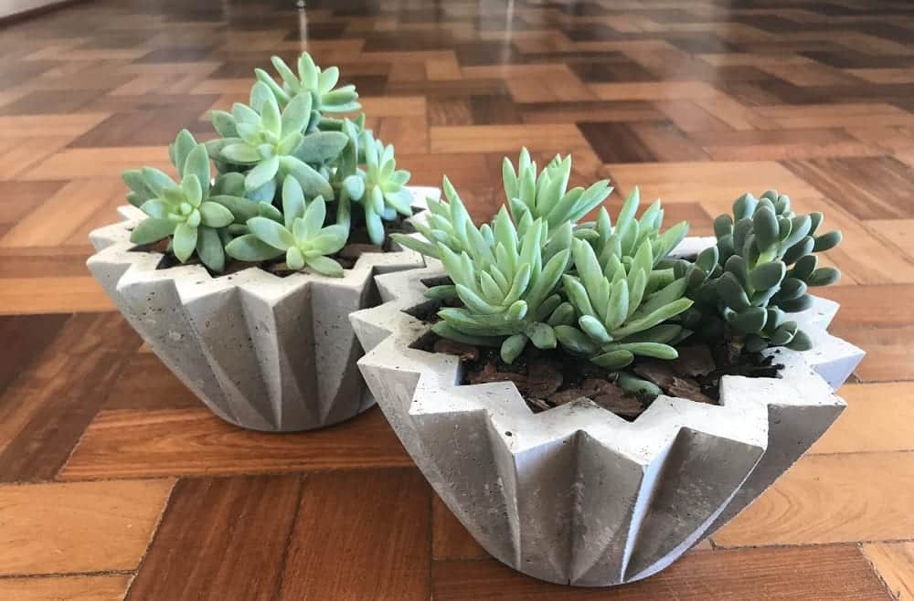 erros comuns ao usar formas de plástico para vasos de cimento