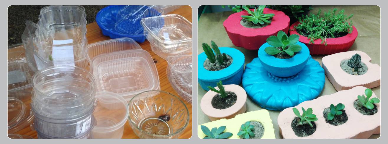 erros comuns ao usar formas de plástico para vasos de cimento