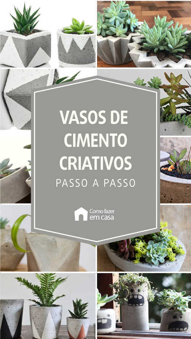 como fazer formas de silicone para vasos de cimento geométricos