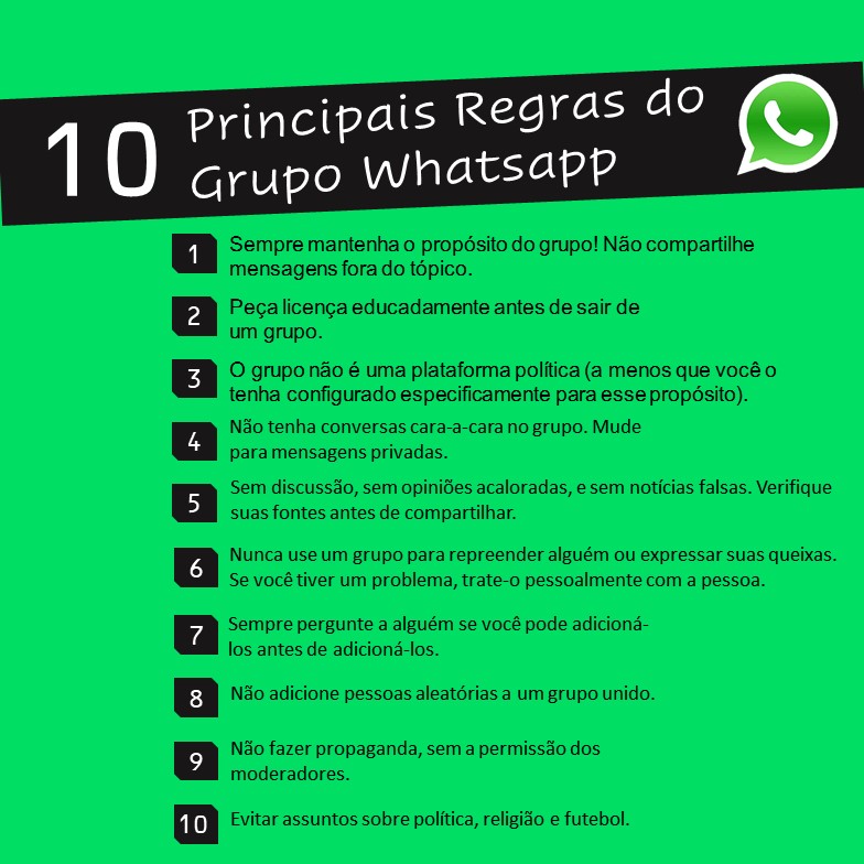 grupos de whatsapp da família regras de convivência