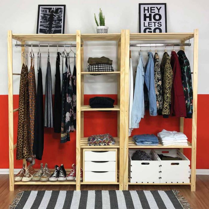 preço guarda roupa aberto casal