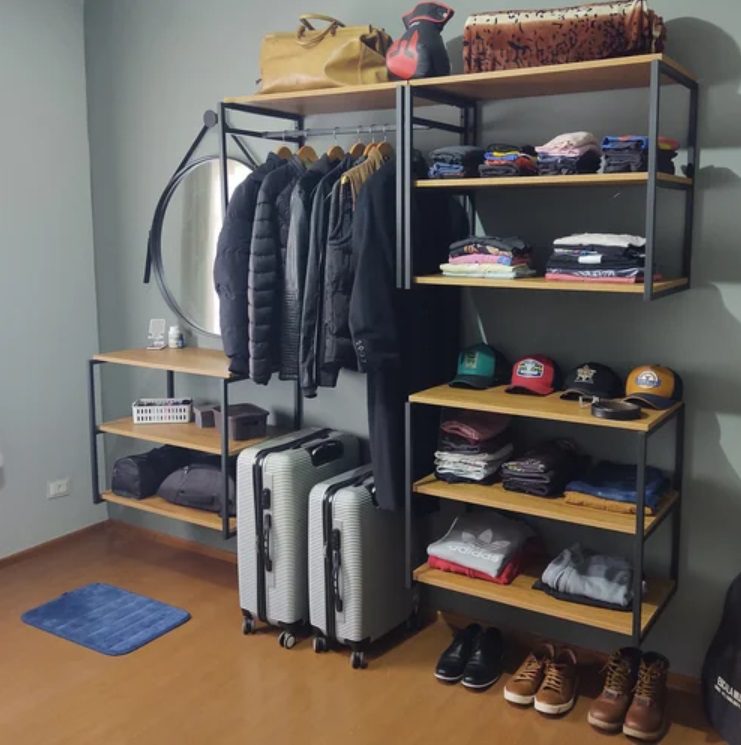 guarda roupa aberto industrial pequeno