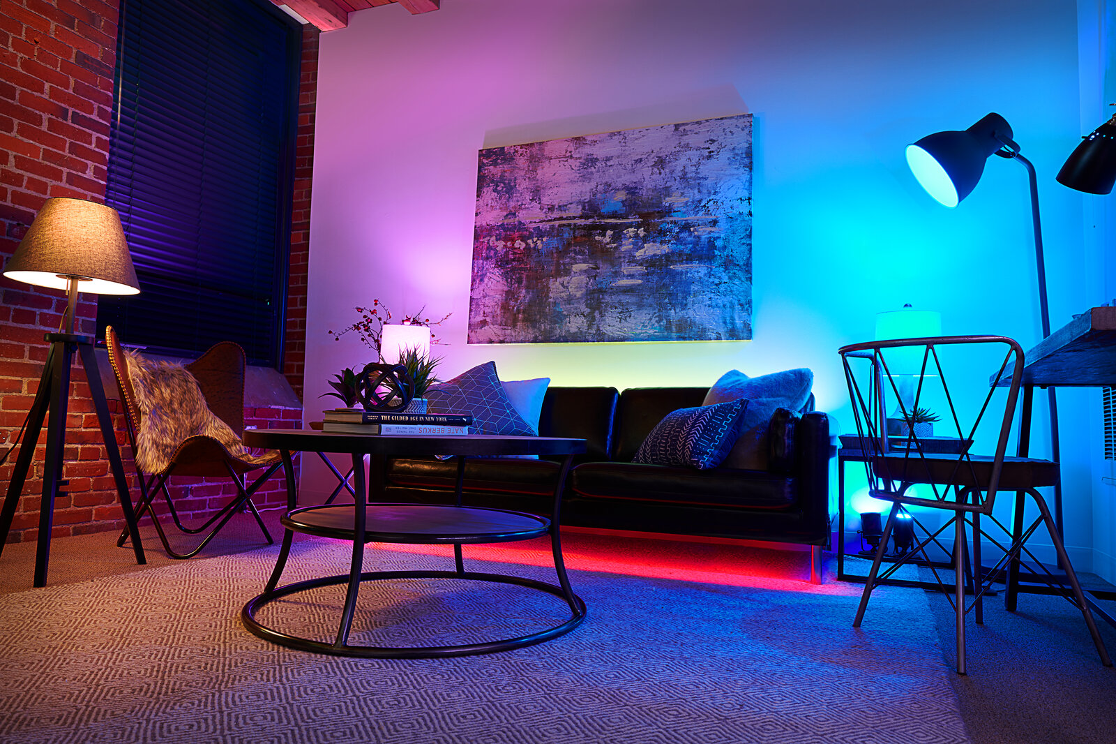 iluminação inteligente para sala de estar