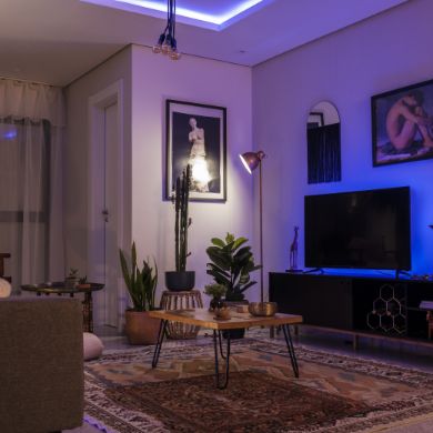 iluminação inteligente para sala de estar