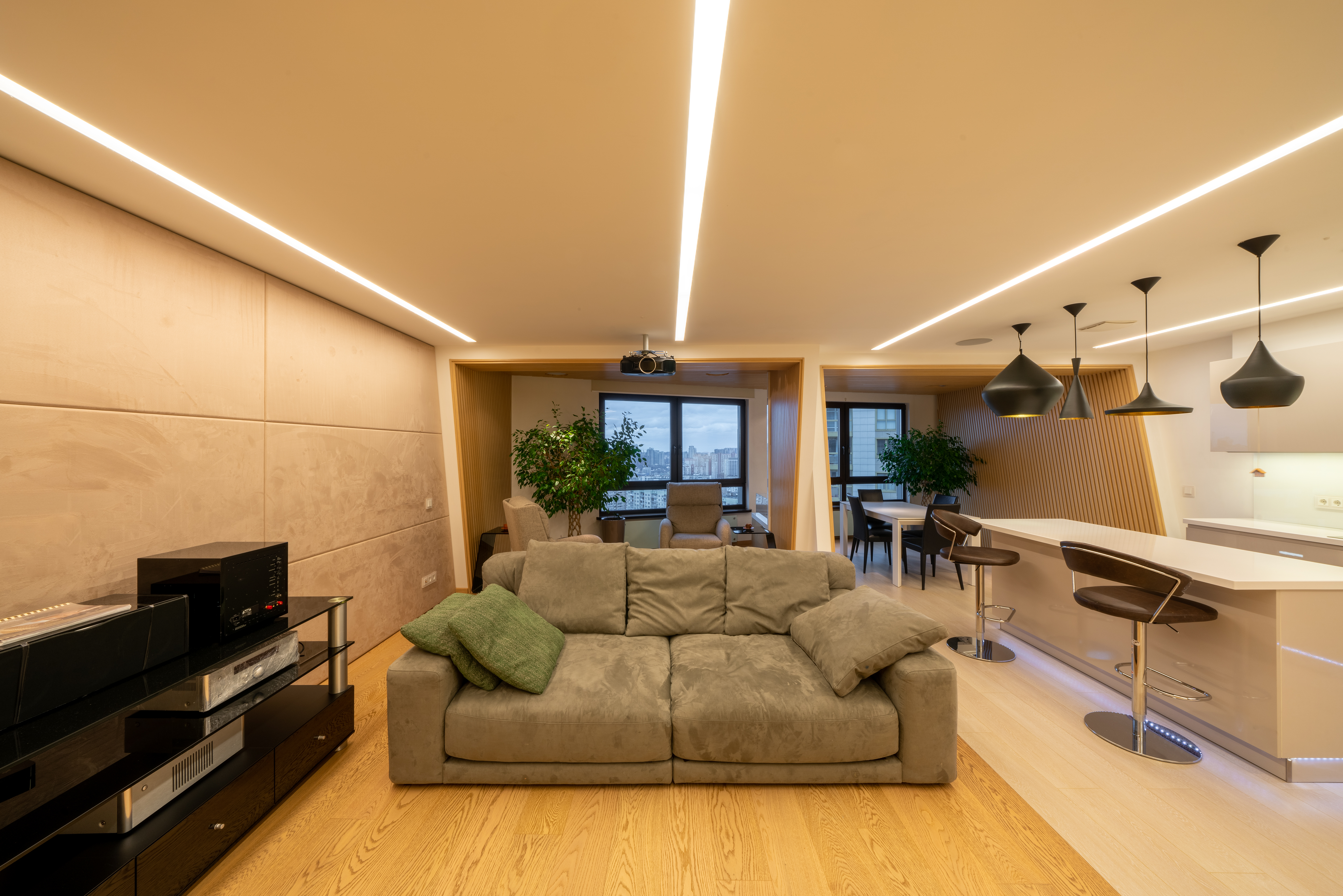 iluminação inteligente para sala de estar