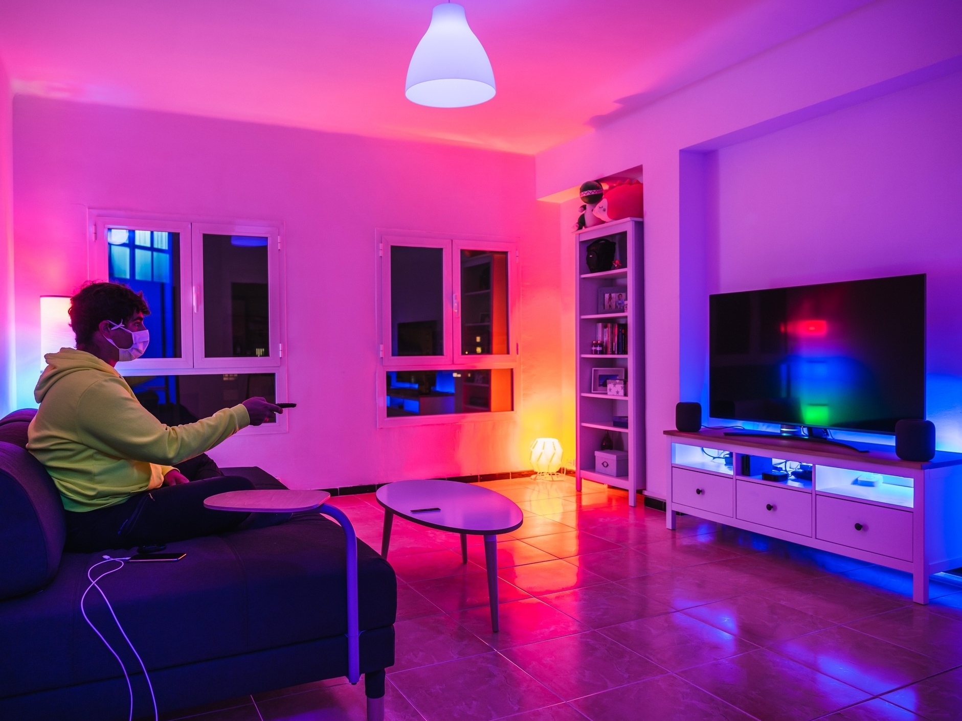 iluminação inteligente para sala de estar