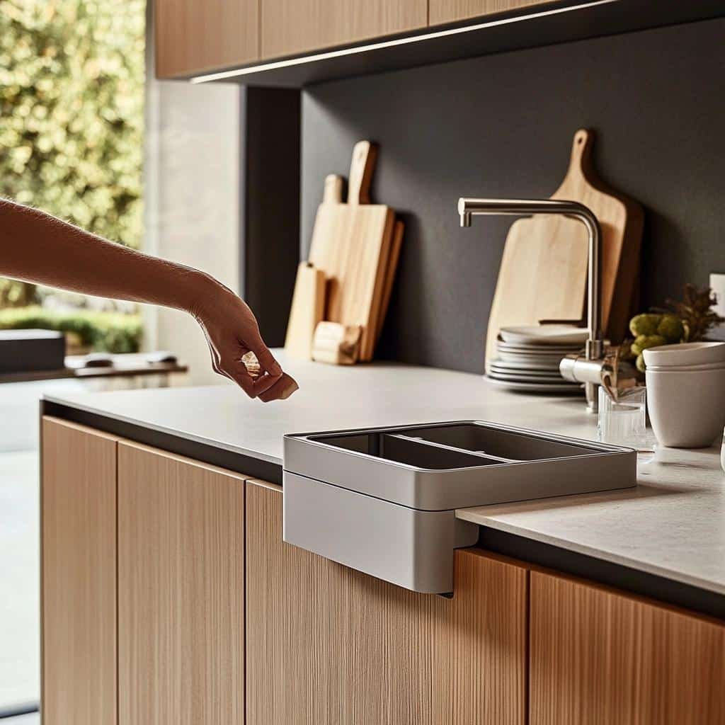 Manutenção e limpeza da lixeira de embutir