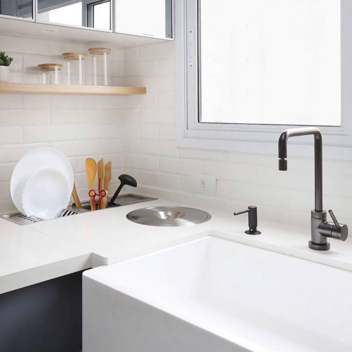 lixeira de embutir na bancada