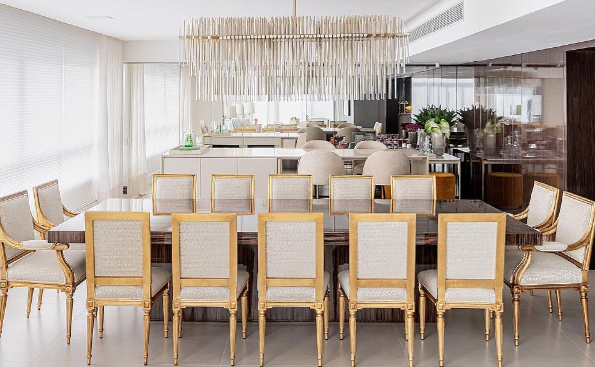 lustre para mesa de jantar quadrada