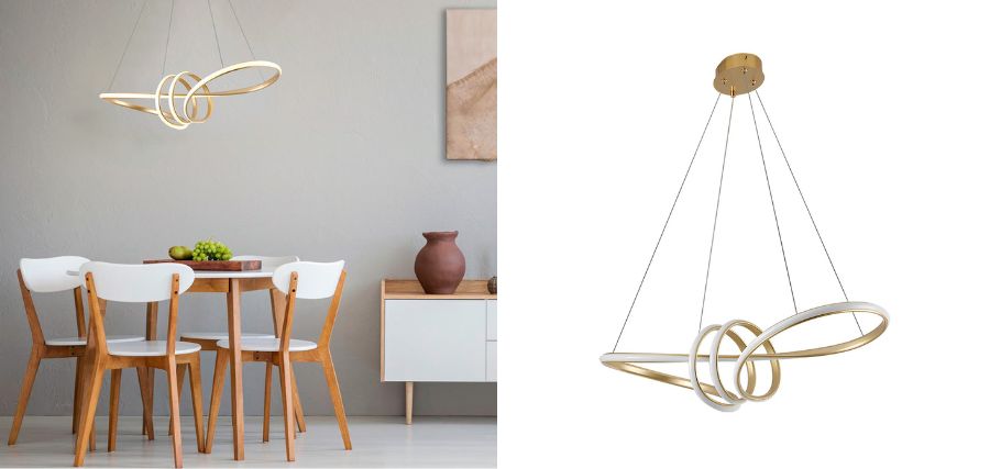 lustre pendente redondo vs linear para mesa de jantar