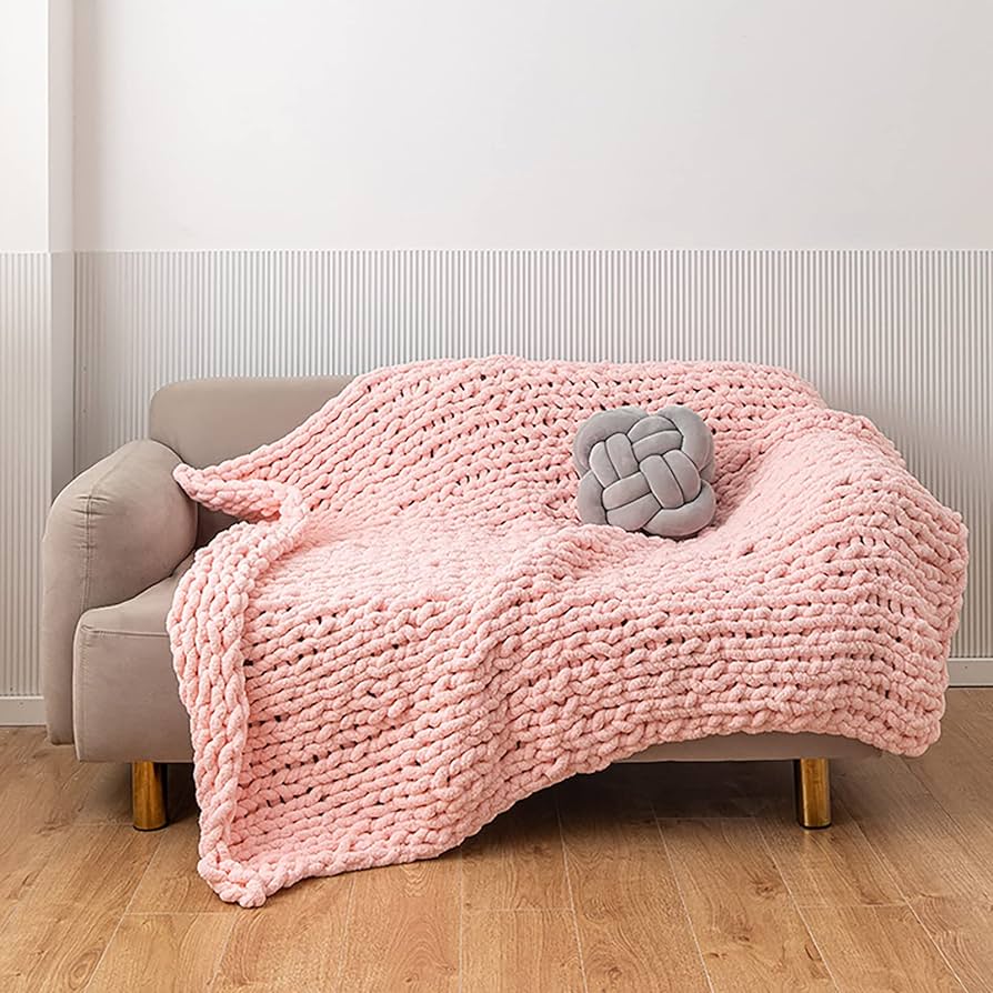 manta de tricot para cama