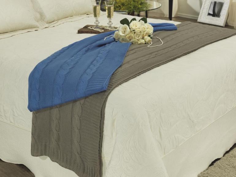 Acrílico e Misturas em Mantas de Tricot