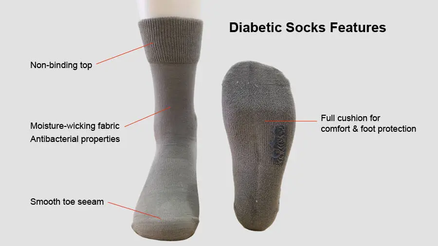 meias algodão vs meias sintéticas diabetes