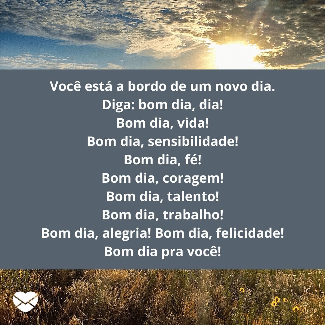 mensagem de bom dia de deus