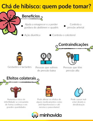 o que chá de hibisco pode causar